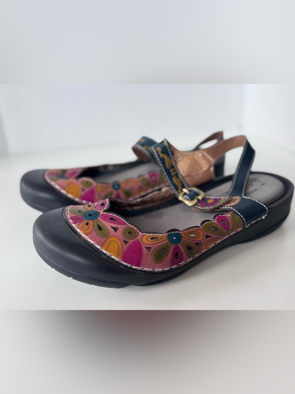 lartiste spring step shoes tonisha floral boho flat sandal shoes Size 41 - Picture 6 of 12